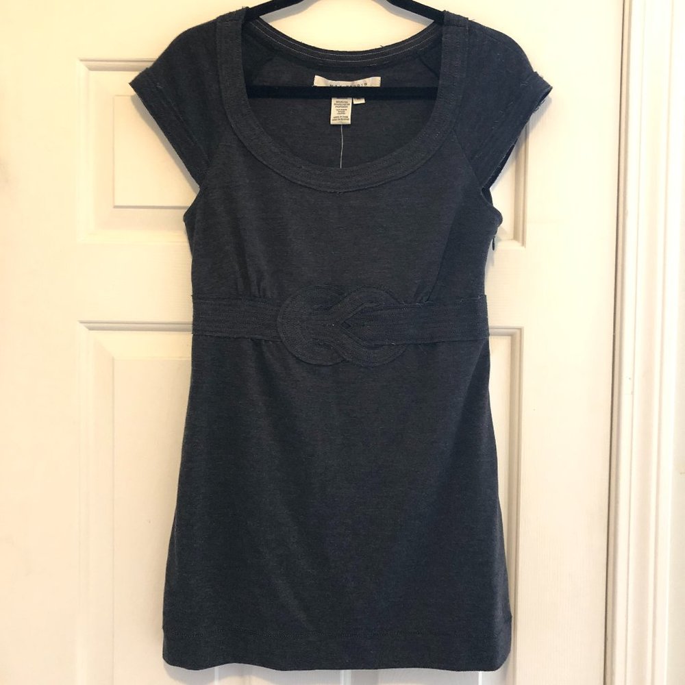 MAX STUDIO WOMEN LONG TOP MINI DRESS GRAY COLOR SIZE M